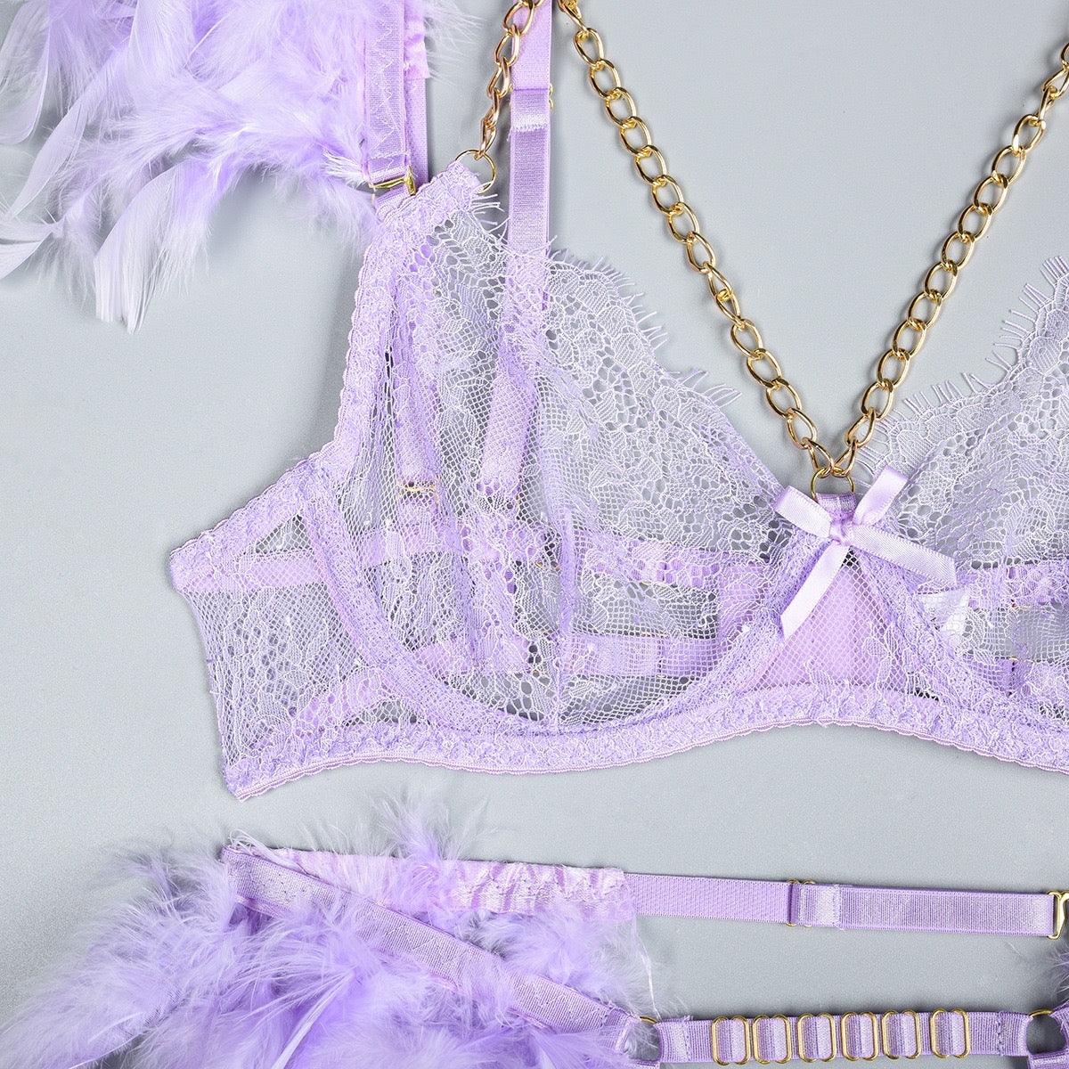 Iris Feather Lingerie Set - ENCHANT X