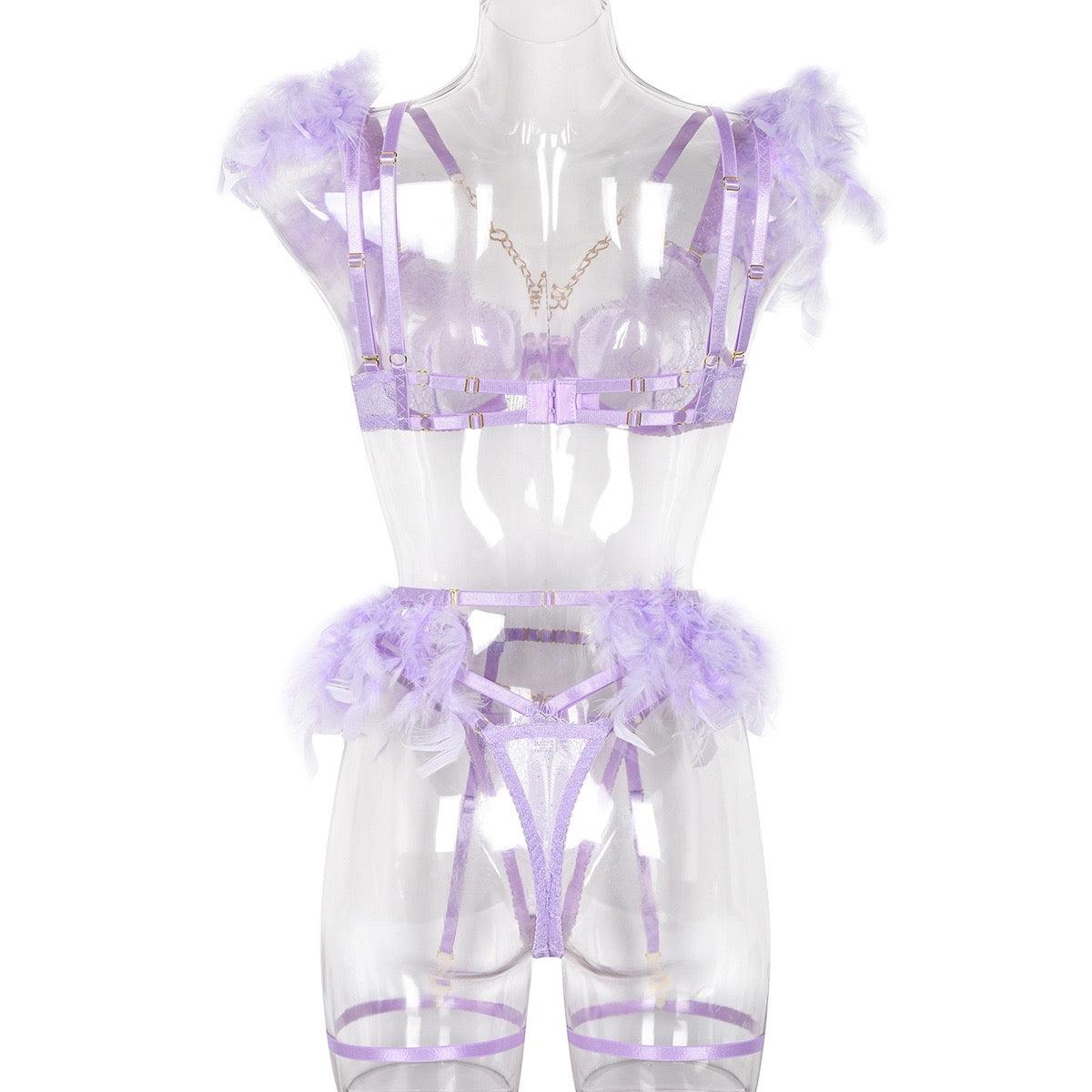 Iris Feather Lingerie Set - ENCHANT X