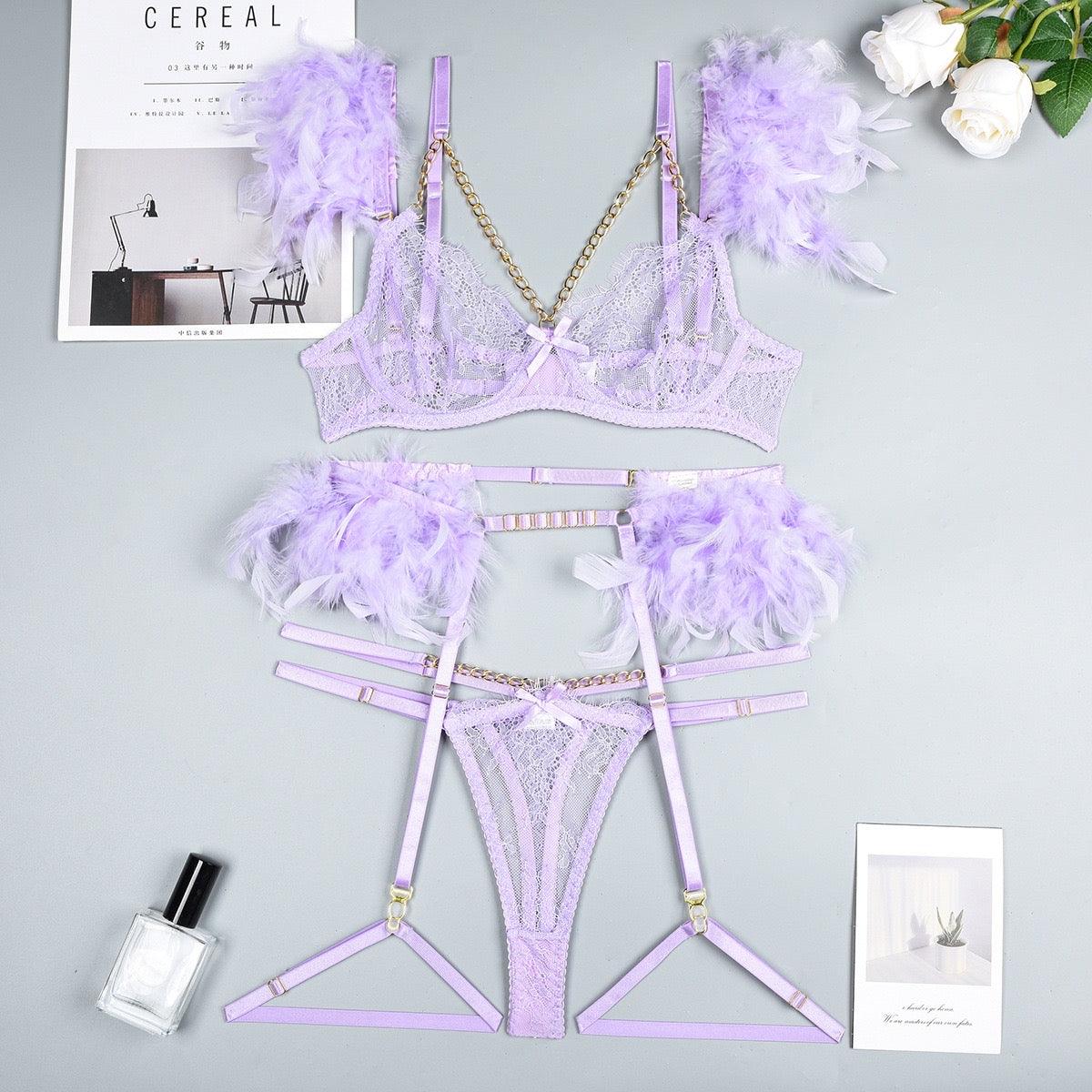 Iris Feather Lingerie Set - ENCHANT X