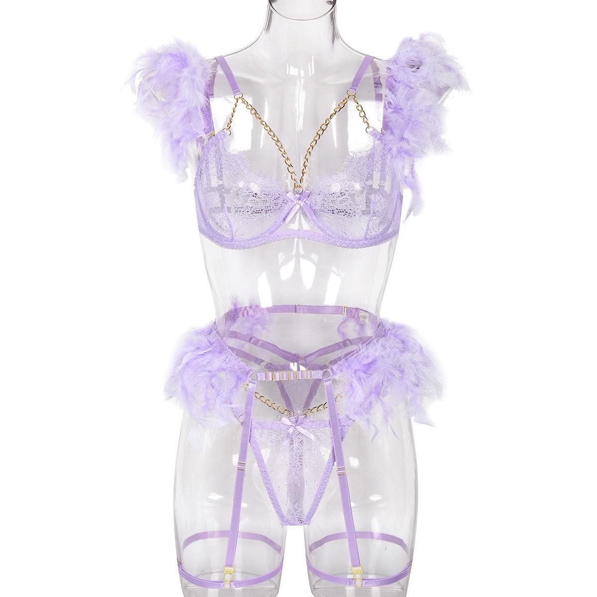 Iris Feather Lingerie Set - ENCHANT X